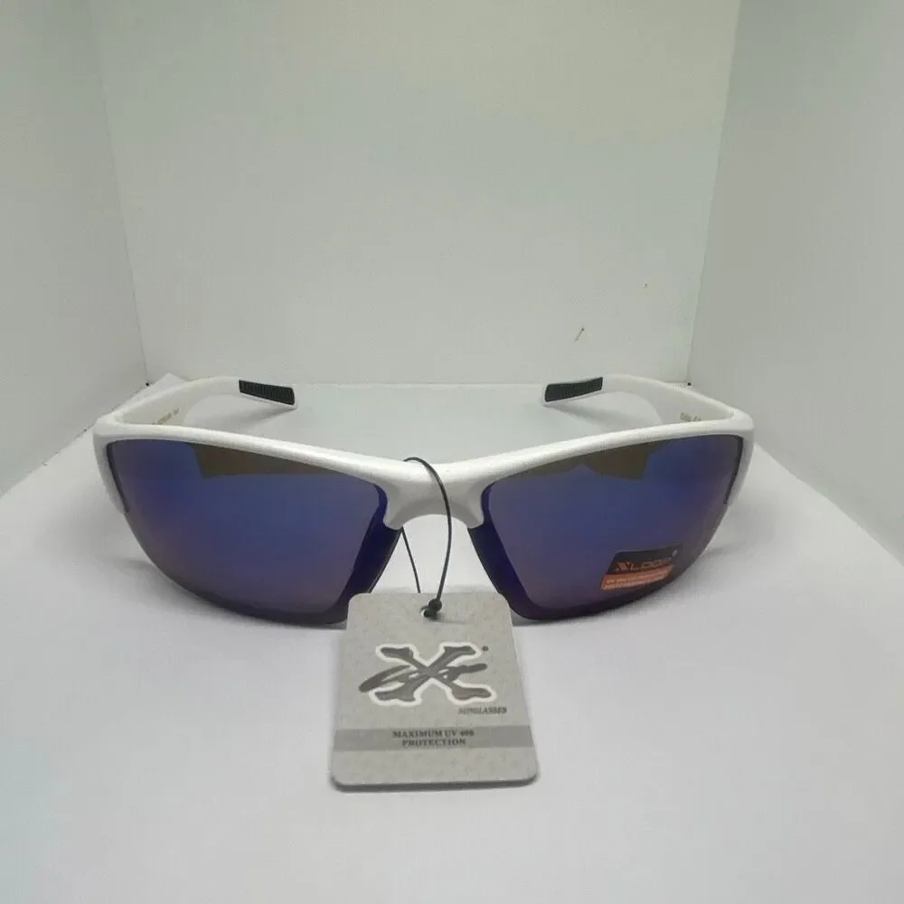 X-Loop Mirrored Patriotic Sport Sunglasses UV400 Protection Wrap Style